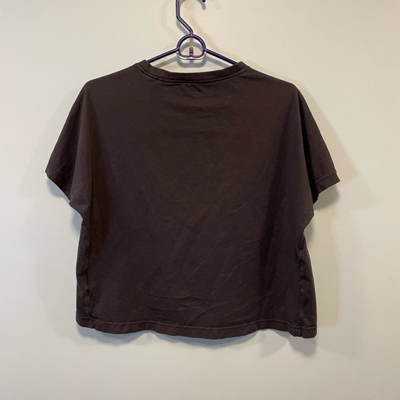 Adidas crop top! Adidas black & white logo crop top t shirt women’s size large! - Picture 4 of 4